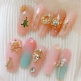 thumbnail image 3 of WINDLAND Nail Charms Snowflake Nail Art Rhinestones Metal Nail Studs Christmas Nail Decor, 3 of 20
