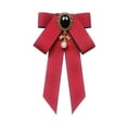 thumbnail image 5 of Milageto Bow Tie Ribbon Brooch Pre Tied Bow Tie Bowknot Shirt Tie for Student Uniform Red, 5 of 8