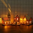thumbnail image 3 of Mobutofu Lighted Village House LED Luminous Wooden House for Family 1Set, 3 of 6