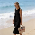 thumbnail image 6 of ZKCCNUK Summer Dresses for Women Casual Sleeveless Maxi Dress Beach Vacation Long Sundresses with Pockets, 6 of 9