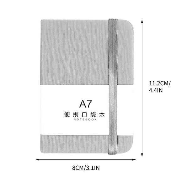 Cuadernos de Oficina para el Trabajo A7 Cuaderno Horizontal Mano Grueso Cuaderno, Cubierta de Cuero Duro Portátil para Aprender Notas de Inspiración con la Tabla de Contenidos Números de Página