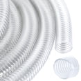 thumbnail image 5 of Eosunjian 25FT Wire Hose Garden Hose Flexible Leader Hose, Heavy Duty Water Hose with 4 Clamps,PVC Pipe,Clear, 5 of 11