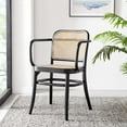 thumbnail image 2 of Side Dining Chair, Black, Wood, Modern Contemporary Farmhouse Coastal, Kitchen Room Cafe Bistro Restaurant Hospitality, 2 of 8