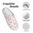 thumbnail image 5 of Kdxio Red coral and scallop seashell Women's Men's Slippers Plush Slip-On House Slipper for Winter Indoor Soft Cushion Non-slip Fluffy Slides Slippers-37/38, 5 of 7