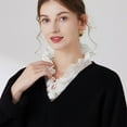 thumbnail image 3 of CAILDANL Fake Collar Detachable Dickey Collar Blouse Half Shirts Lace False Collars for Women Girls, 3 of 6