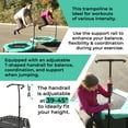 thumbnail image 6 of Upper Bounce 40" Mini Trampoline with Adjustable T-Shaped Handrail – Hexagonal Rebounder Fitness Trampoline for Kids & Adults - Green, 6 of 7