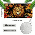 thumbnail image 2 of 1 Pcs 2D Flat License Plate Covers & Frames, Lion with Floral Background For Decorative Front, Waterproof For Decoration Aluminum License Plate Covers & Frames Cover For Men Women, 12" X 6", 2 of 7