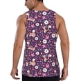 thumbnail image 3 of Easygdp Cute Squirrel Floral Men's Tank Top, Sleeveless Muscle T Shirts, Breathable, Quick-Dry, Loose for Gym, Running, Fitness - XX-Large, 3 of 9
