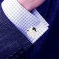 thumbnail image 4 of Qarigey 1 par de gemelos de aleación con alfabeto para hombres y mujeres, gemelos de latón pulido, regalo de boda y negocios Accesorios de disfraces letra S, 4 of 6