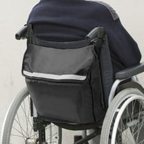 LOLIPPYY Wheelchair Rear Bag Black Waterproof Storage Tote with Multiple Compartments