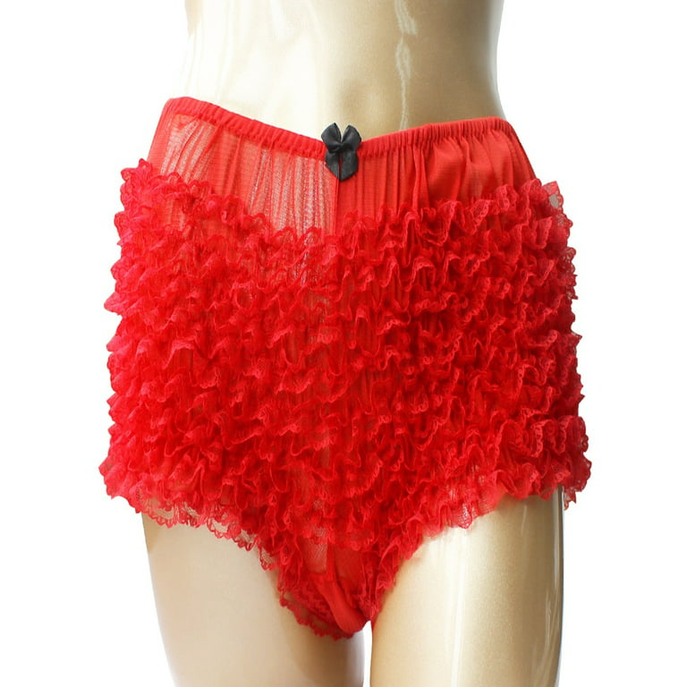 YiZYiF Womens Ruffled Bloomers Frilly Lace Knickers Panties Underwear