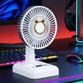 thumbnail image 3 of Portable Fan USB Rechargeable Desktop Mini Fan Portable Small Cooling Fan for Dorm Students Office Travel Outdoor Use, 3 of 7