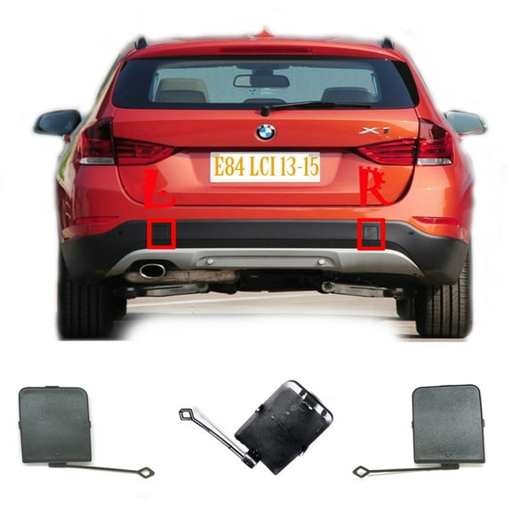 Trimla Rear Tow cover for 13-15 BMW X1 E84LCI SAV Fit 18d 18i 20d 20i 23d 25ix 28iX 35iX xDrive sDrive 2013 2014 2015 bumper Towing Hook Eye Cap 51127303816 right