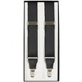 thumbnail image 4 of Hold'em 100% Silk Suspenders For Men x - Back Fancy Solid Clip End Dress-Black Twill, 4 of 4