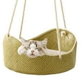 thumbnail image 3 of Breathable Pet Cage with Metal Hooks Rattan and Woven Cat Cat for Cage for Rabbits Small Dogs (Green), 3 of 6