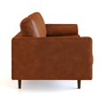 thumbnail image 2 of Pemberly Row Modern / Contemporary Vegan Leather Sofa in Brown, 2 of 6