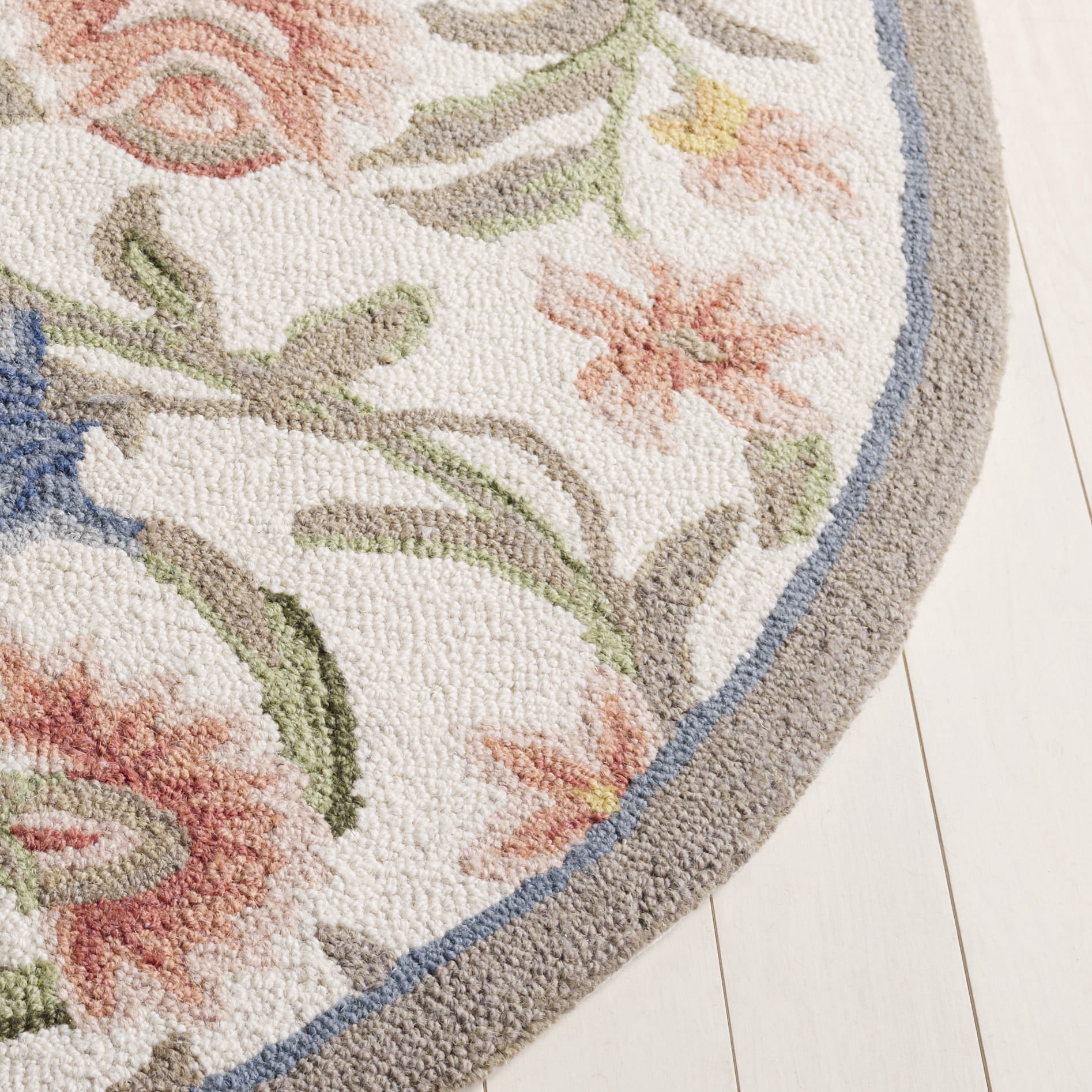 Safavieh Chelsea Baxter Bordered Wool Area Rug, Ivory, 6' x 9' Oval