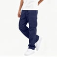 thumbnail image 4 of KeShDi Big And Tall Cargo Pants Children Loose Casual Fashionable Elastic Waist Casual Sports Workwear Pants Kids Navy 9-10 Years, 4 of 8