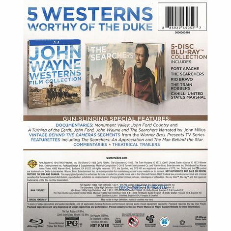 John Wayne Westerns Film Collection: Fort Apache / The Searchers / Rio Bravo / The Train Robbers / Cahill: United States Marshal (Blu-ray Digi-Book)