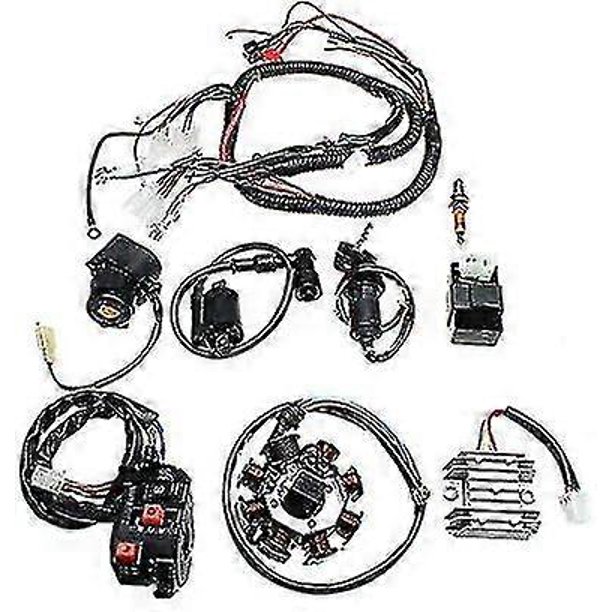 Complete Electrical Wiring Harness Cdi Stator Kit For Atv Quad 150/200/250cc