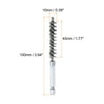 thumbnail image 2 of Uxcell 304 Stainless Steel Bore Brush Cleaning Twisted Wire Brush with Handle 1/4" Hex Shank for Tubes Ports Bearings Silver 10mm 1pcs, 2 of 6
