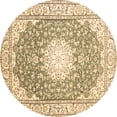 thumbnail image 1 of Ahgly Company Indoor Round Medallion Brown Traditional Area Rugs, 6' Round, 1 of 4