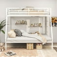 thumbnail image 4 of Costway Metal Twin over Full Bunk Bed with Ladder and Guardrail White, 4 of 10