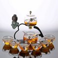 thumbnail image 1 of Semi-automatic Teapot Kung Fu Tea Set Tea Maker Suit Magnetic Attraction Lazy Tea Maker Heat Resistant Teapot with Infuser 6pcs Tea Cups of Holiday Gifts(Style3), 1 of 1