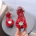 thumbnail image 5 of Linfrsh Girls Dress Shoes Girls Sandals Closed Toe Heels Wedding Party Girls Dress Shoes Toddler Little Big Kid(Red,Size8), 5 of 7