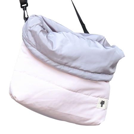 Bag Single Shoulder Bag Pet Backpack Travel Carrier Soft Warm Tote for Walking Small Dogs Hiking Trip Puppy Pink