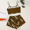 thumbnail image 5 of Bjutir Womens Halloween Pajamas Set Sleeveless Vest Shorts Set Casual Halloween Print Comfortable Sleepwear Set Gold, 5 of 5