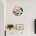 thumbnail image 4 of 12 Inch Wall Clock Battery Operated Silent Clock Decorative for Office, Kitchen, Outdoor, Living Room，Retro Japan Wave Tides, 4 of 4