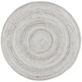 thumbnail image 2 of SAFAVIEH Braided Aristotle Solid Polyester Reversible Area Rug, Gray, 5' x 5' Round, 2 of 7
