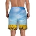 thumbnail image 3 of Naloa Blooming Sunflower Field Men's Beach Shorts, Surfing shorts, Swim trunks, Quick Dry Swim Trunks for Surfing Beach Fun - Small, 3 of 9