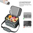 thumbnail image 4 of Dinosaur and Star Gray Pattern Insulated Lunch Box for Women Men, Medium Leakproof Cooler Bag with Adjustable Strap, 10"x6.7"x8", 4 of 5