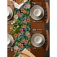 thumbnail image 2 of nqOlkjepod Tropical Botanical Table Runner 72 Inches Long Farmhouse Dress Scarves, Summer Watercolor Floral Leaves Dining Tablerunner for Coffee Table/Kitchen Island/Party Décor, 16" x 72", 2 of 8
