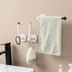 thumbnail image 4 of Injueey Colgador montado en la pared para baño, resistente al agua, soporte de almacenamiento de ropa, organización de plástico, estante Cocina y Comedor Naranja amarillo, 4 of 6