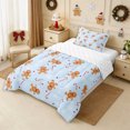 thumbnail image 2 of Erosebridal Christmas Gingerbread Man Queen Comforter Set 3 Pieces,Happy Xmas Comforter Sets Queen,Light Blue,Reversible,1 Comforter and 2 Pillowcases, 2 of 6