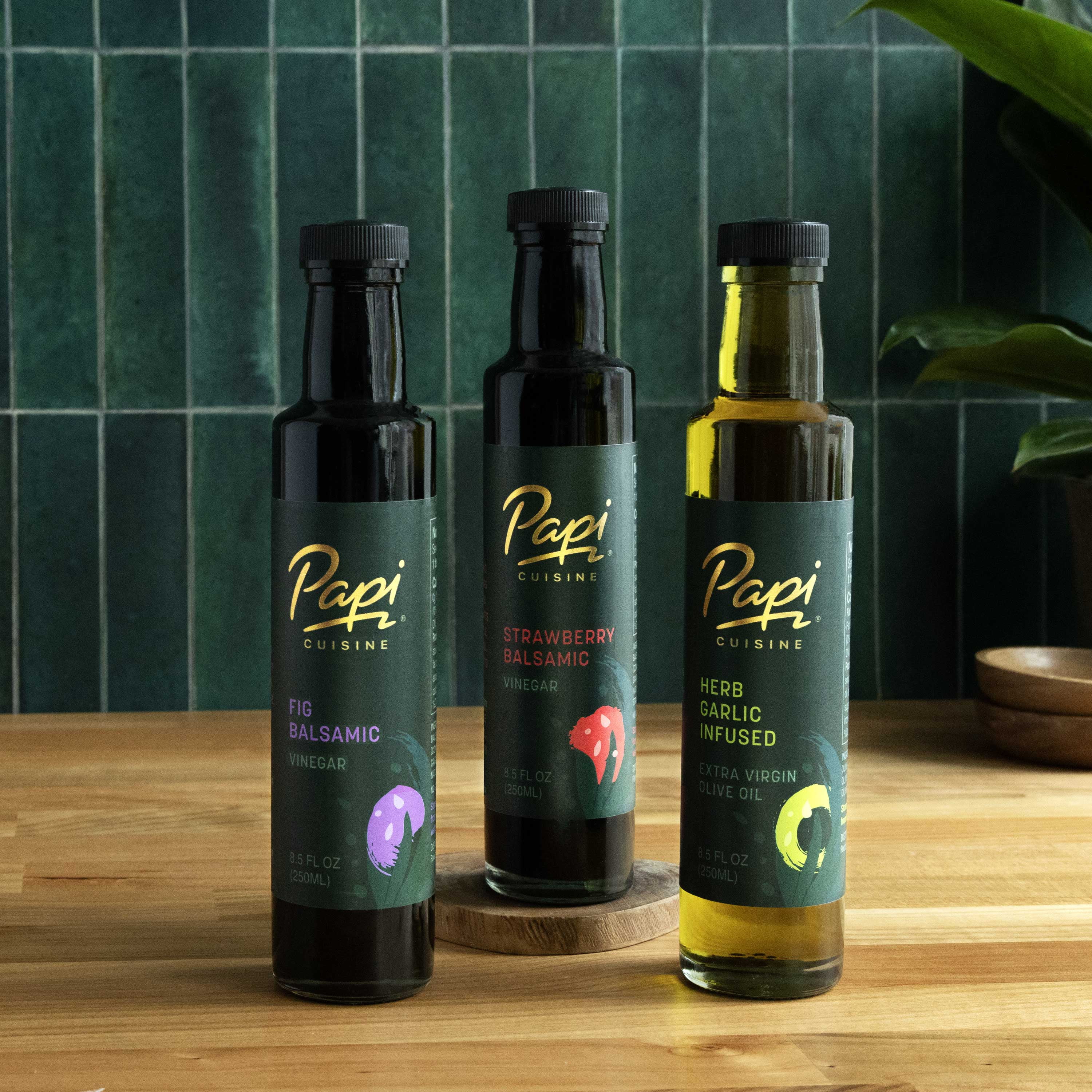 Papi Cuisine Strawberry Balsamic Vinegar, 8.5 oz Bottle