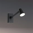 thumbnail image 2 of WAC Lighting Grisham 8" LED 1-Light 3000K Aluminum Reading Light in Black, 2 of 5