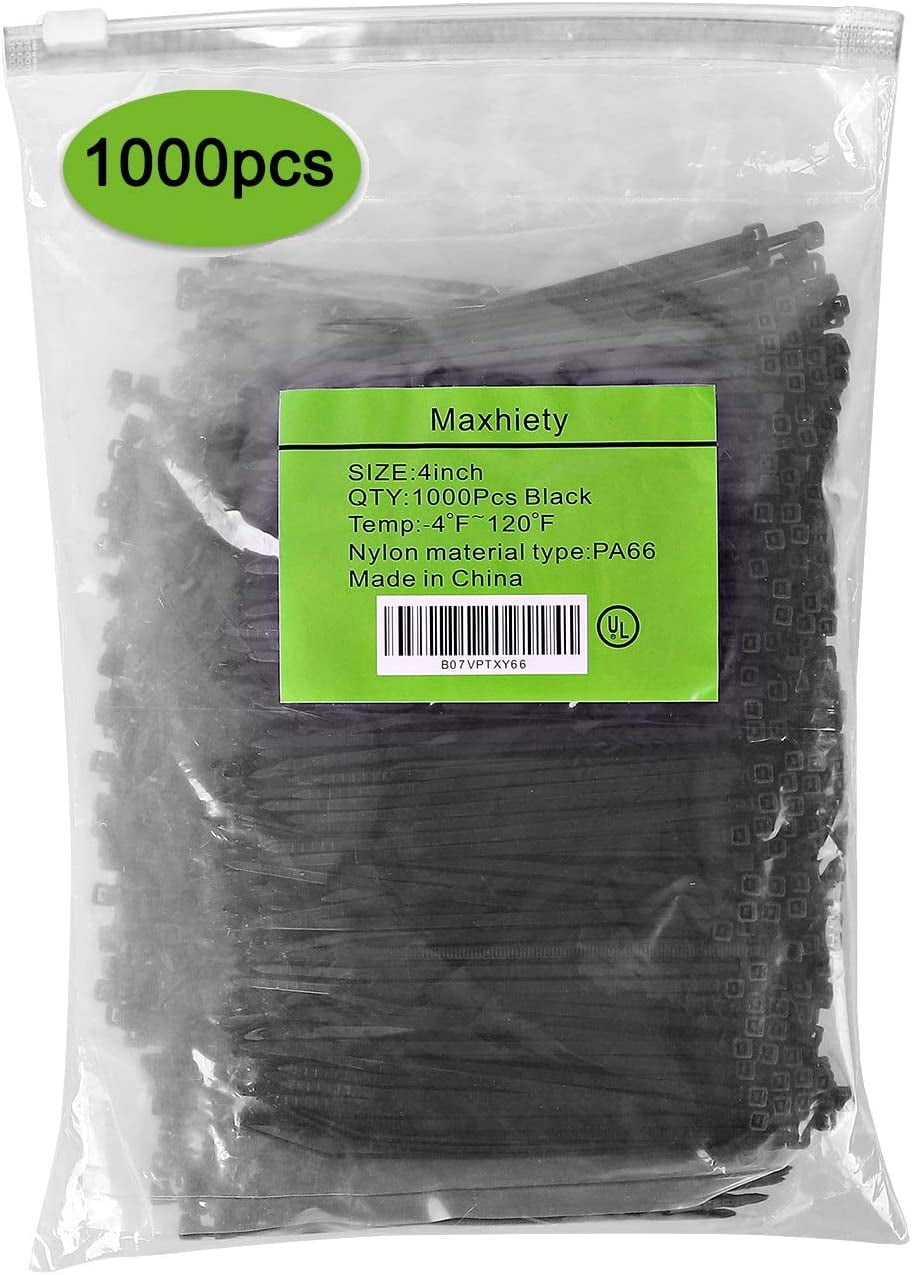 zip ties 4 inch, heavy duty cable nylone cable ties (Bulk Pack of 1000