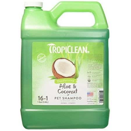 Tropiclean Deodorizing Aloe and Coconut Pet Shampoo, 1 Gall