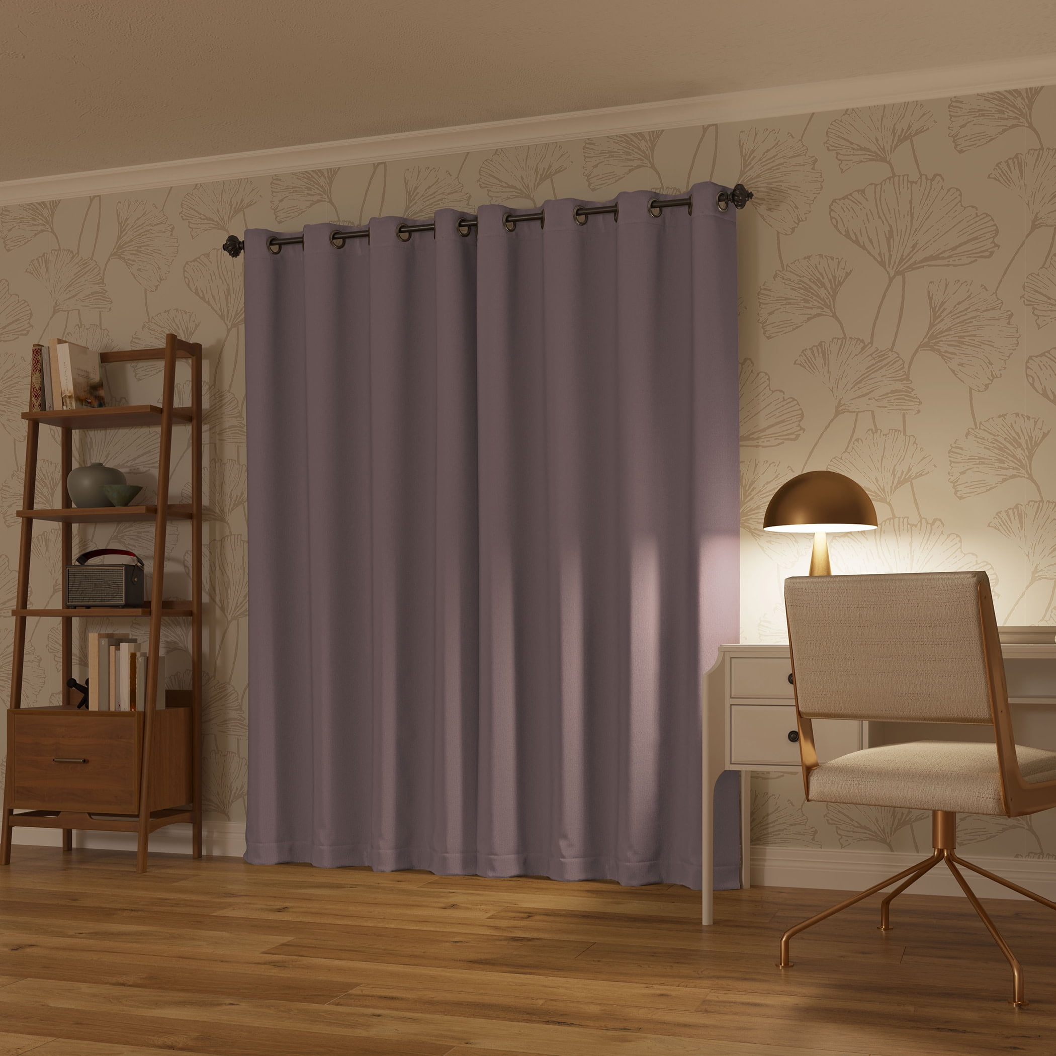 Sun Zero Oslo Extreme 100% Blackout Grommet Curtain Panel, 52"X63", Blush Pink, 1-Piece Single Panel