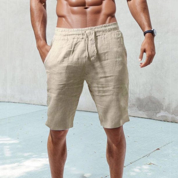 WILLBEST Pantalones Cortos para Hombre, Pantalones Cortos Casuales de Verano para Hombre, Pantalones Cortos Lisos para Hombre