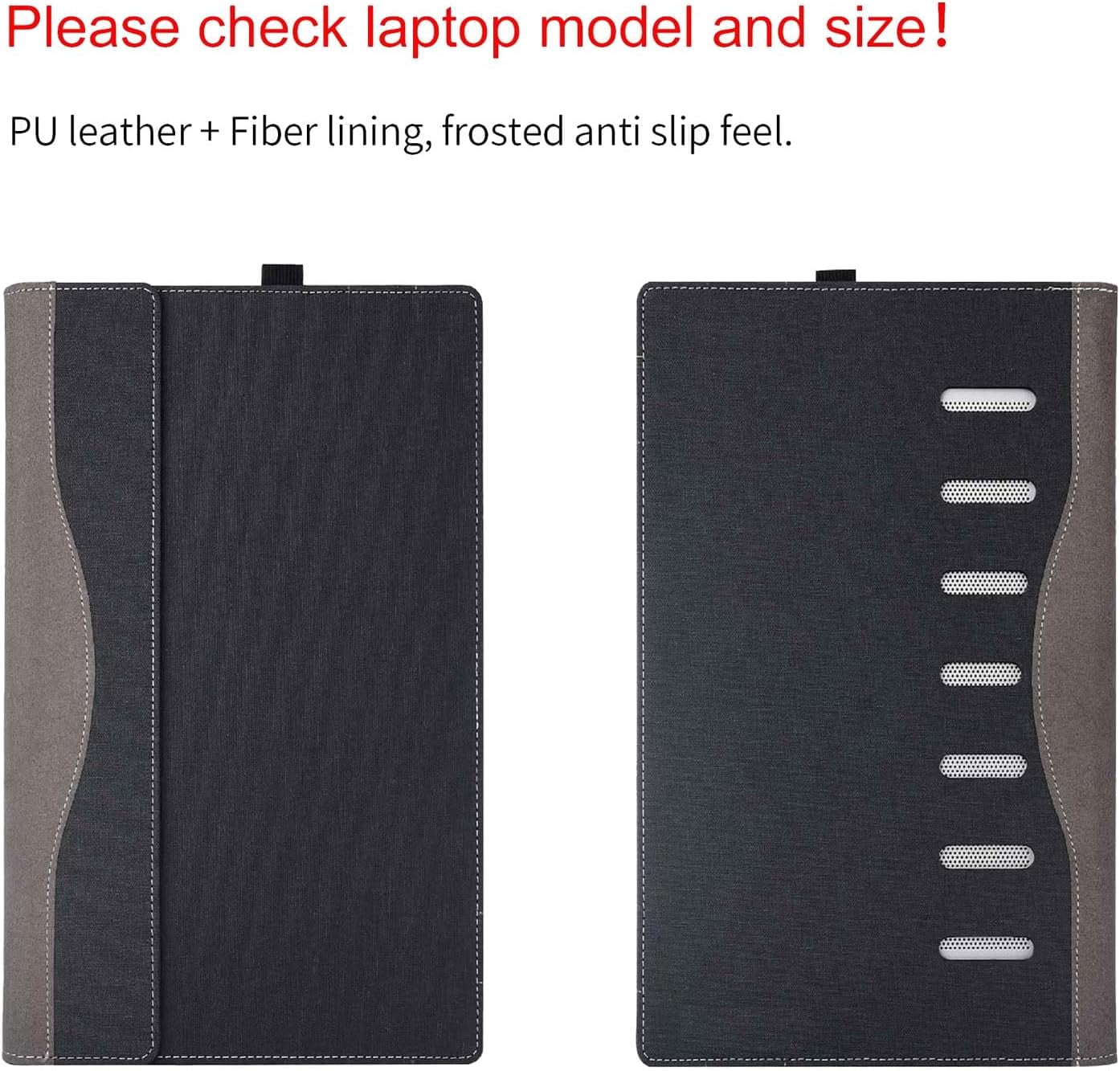 Cover Case for HP Envy x360 2-in-1 Laptop 14-FA 14z-FA & 14-fc 14t-fc &for HP Spectre x360 14-EU 14t-EU,PU Leather Protective Sleeve with Foldable Cooling Bracket