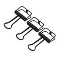 thumbnail image 3 of 80 clips huecos para carpetas de 0,7 pulgadas, metal resistente, huecos, abrazaderas de papel de sujeción fuertes para el estudio de la oficina en el hogar, color negro, 3 of 14