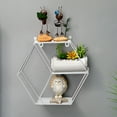 thumbnail image 2 of Wzzjkit Floating Shelves for Wall Iron Storage Decoration, Wall Hanging Rack for Home Living Room Wall Storage Rack, Wall Shelves Small Farm-house Decor Housewarming Gift, 2 of 6