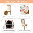 thumbnail image 4 of Pioneer Flower Seat Covers for Dining Room Chairs Set Of 4,Stretch Printed Washable Chair Seat Cover with Elastic Ties and Button,Removable Waterproof Couch Cushion Covers, 4 of 6