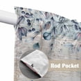 thumbnail image 4 of Blue Beige Coastal Swag Valances for Windows, Kitchen Curtains 36 Inch Length 2 Panels Set, Beach Starfish Summer Eucalyptus Vintage Short Curtains for Small Windows Rod Pocket Cafe Curtains 28"x36", 4 of 8