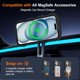 thumbnail image 2 of Funda magnética para iPhone 16, compatible con MagSafe, diseño de marco ondulado transparente 2025, funda protectora de borde suave, bonita, transparente, mate, a prueba de golpes, 2 of 7